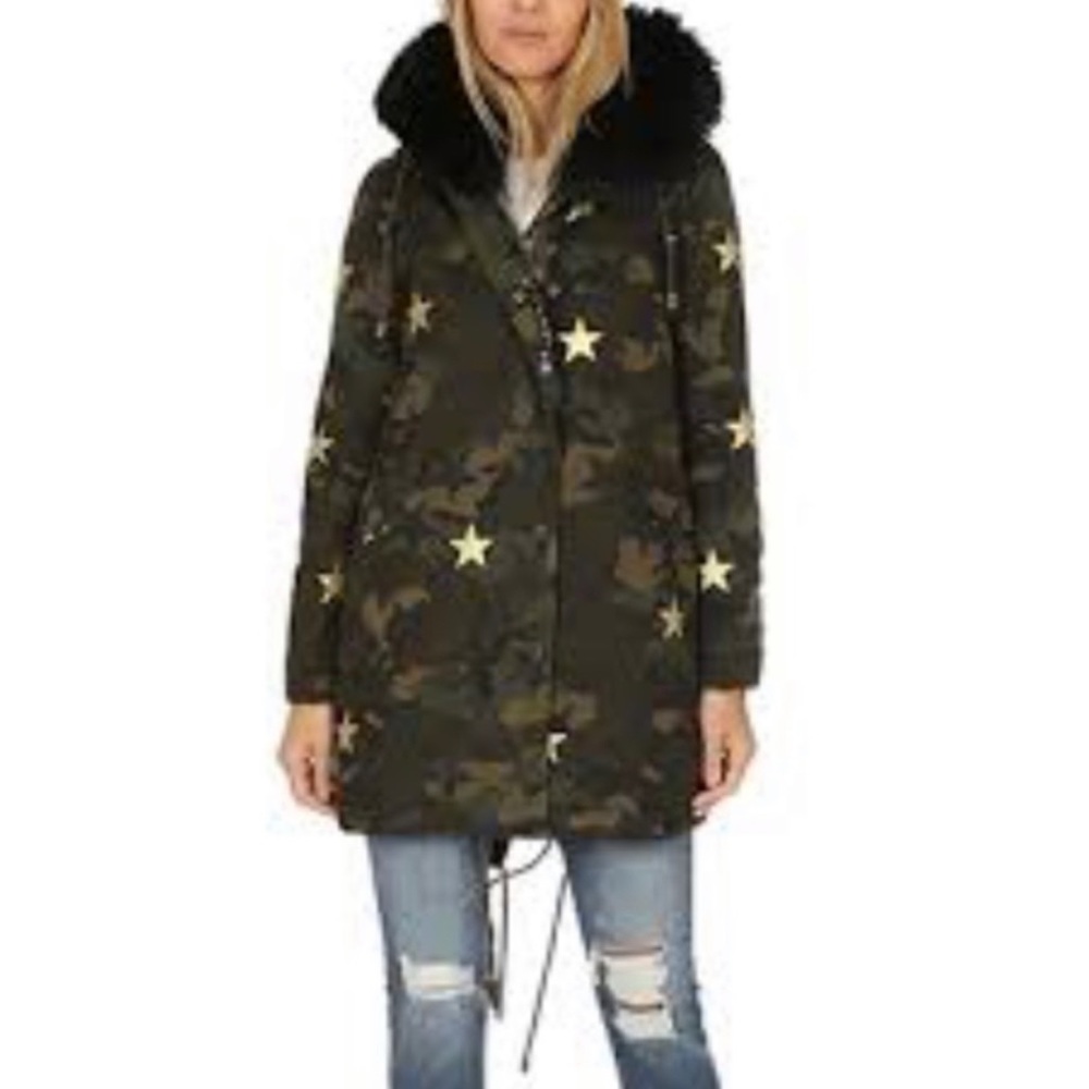 Jocelyn Fur Lined Camo Coat